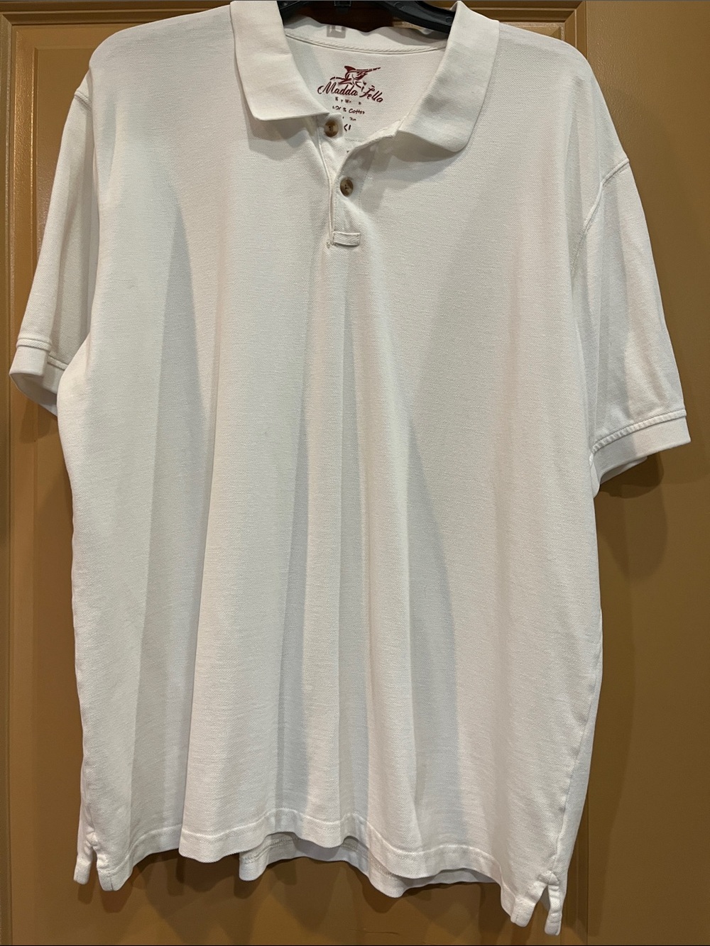 Madda Fella White Men's Polo Shirt XL